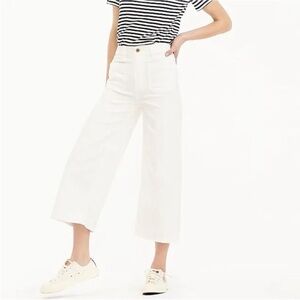 Point Sur Wide-Leg Crop Jeans White